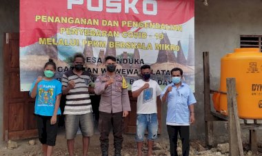 Monitoring-Posko-PPKM-Oleh-Bhabinkamtibmas-Polsek-Wewewa-Selatan