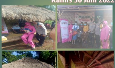Berbagi-Tali-Kasih-Jelang-Hari-Bhayangkara-Ke-76,-Kapolres-SBD-Bersama-Ketua-Bhayangkari-Cabang-Kunjungi-Anak-Anak-Yang-Kurang-Gizi