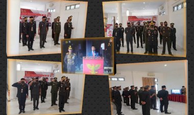 Warnai-HUT-Bhayangkara-Ke-76,-Kapolres-SBD-Bersama-Bupati-SBD-Serta--Forkopimda-Hadir-Dalam-Upacara-Virtual