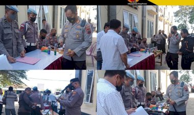 Tingkat-Kedisiplinan-Personel,-Kapolres-SBD-Cek-Kelayakan-Penggunaan-Senjata-Api