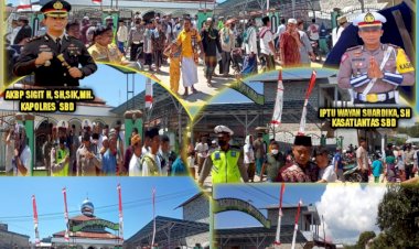 Jamin-Kelancaran-Sholat-Jumat,-Personel-Sat-Lantas-Polres-SBD-Laksanakan-Pengaturan-Arus-Lalin