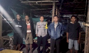 Persempit-Ruang-Gerak-Kejahatan,-Personel-Polsek-Loura-Rutin-Patroli-Malam