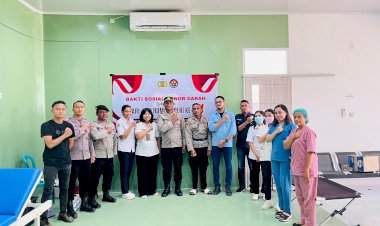 Peringati-Hari-Jadi-Humas-Polri-ke-74,-Polres-Sumba-Barat-Daya-Gelar-Bakti-Sosial-Donor-Darah-di-RSUD-Reda-Bolo