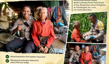 BHABINKAMTIBMAS-POLRES-SUMBA-BARAT-DAYA-SALURKAN-BANTUAN-KEPADA-WARGA-LANJUT-USIA