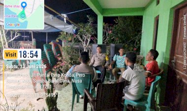 Patroli-Cipta-Kondisi-Polsek-Kodi-di-Desa-Pero-Konda-Berjalan-Aman,-Warga-Apresiasi-Kehadiran-Polisi