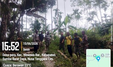 Bhabinkamtibmas-Polres-Sumba-Barat-Daya-Sambangi-Warga-Desa-Waiha,-Ajak-Jaga-Kamtibmas-dan-Hindari-Membawa-Sajam