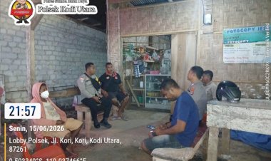 Patroli-Malam-Polsek-Kodi-Utara-Perkuat-Keamanan,-Warga-Diajak-Tolak-Miras-dan-Judi