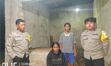 Patroli-Cipta-Kondisi-Polsek-Kodi,-Polisi-Ajak-Masyarakat-Desa-Pero-Batang-Bersama-Jaga-Kamtibmas