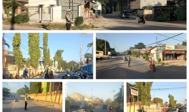 Satlantas-Polres-Sumba-Barat-Daya-Gelar-Strong-Point-Pagi,-Wujudkan-Kamseltibcar-Lantas-di-Kota-Tambolaka