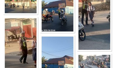 Satlantas-Polres-SBD-Gelar-Strongpoin-Pagi,-Pastikan-Arus-Lalu-Lintas-di-Kota-Tambolaka-Lancar