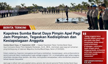 Kapolres-Sumba-Barat-Daya-Pimpin-Apel-Pagi-Jam-Pimpinan,-Tegaskan-Disiplin-dan-Kesiapsiagaan-Anggota