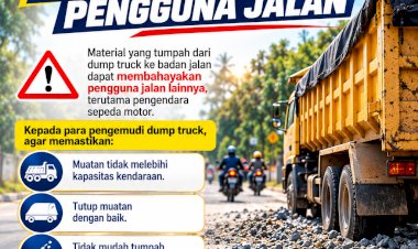 Utamakan-Keselamatan-Pengguna-Jalan,-Satlantas-Imbau-Pengemudi-Dump-Truck-Pastikan-Muatan-Aman