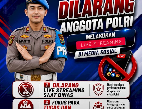 KAPOLRES SUMBA BARAT DAYA MENGHIMBAU AGAR PERSONEL POLRES SUMBA BARAT DAYA TIDAK MELAKUKAN LIVE STREAMING SAAT JAM DINAS