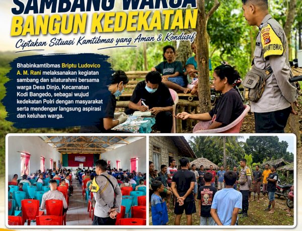 BHABINKAMTIBMAS POLRES SUMBA BARAT DAYA LAKSANAKAN GIAT SAMBANG WARGA DI DESA DINJO