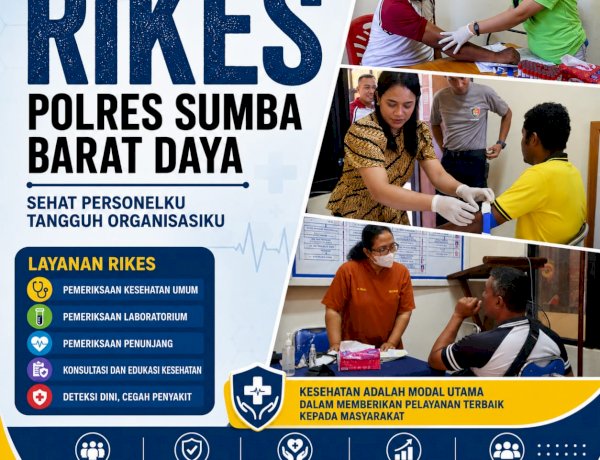 POLRES SUMBA BARAT DAYA GELAR PEMERIKSAAN KESEHATAN BERKALA BAGI PERSONEL