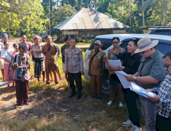 Polres Sumba Barat Daya Amankan Sidang Pemeriksaan Setempat Sengketa Lahan di Desa Denduka