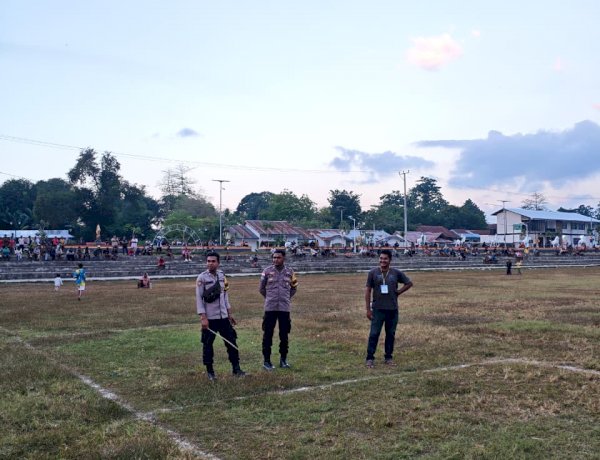Polres Sumba Barat Daya Amankan Hari Kedua Turnamen Liga Pelajar Indonesia, Pertandingan Berlangsung Aman dan Kondusif