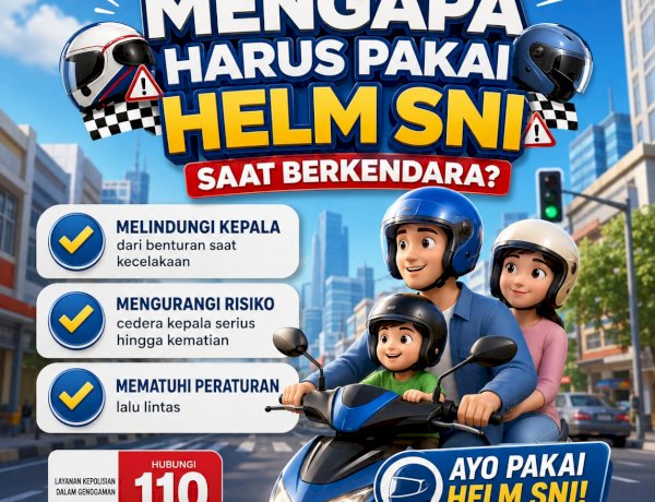 Polres Sumba Barat Daya Ajak Masyarakat Selalu Gunakan Helm SNI Saat Berkendara