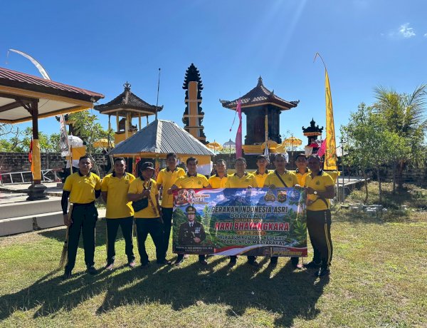 Sat Samapta Polres Sumba Barat Daya Laksanakan Gerakan Nasional Indonesia ASRI dan Bakti Sosial Sambut HUT Bhayangkara ke-80