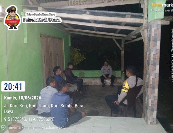 Polsek Kodi Utara Intensifkan Patroli Cipta Kondisi, Ajak Masyarakat Bersama Jaga Kamtibmas
