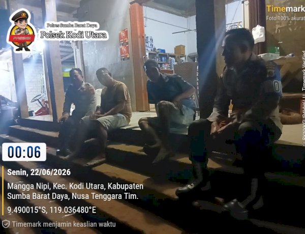 Polsek Kodi Utara Intensifkan Patroli Cipkon, Ajak Masyarakat Bersama Jaga Kamtibmas