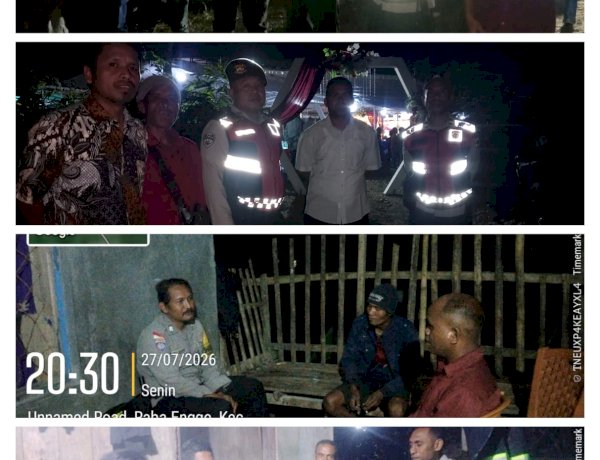 Patroli Malam Polsek Wewewa Barat Jaga Kondusivitas Wilayah, Situasi Kamtibmas Tetap Aman