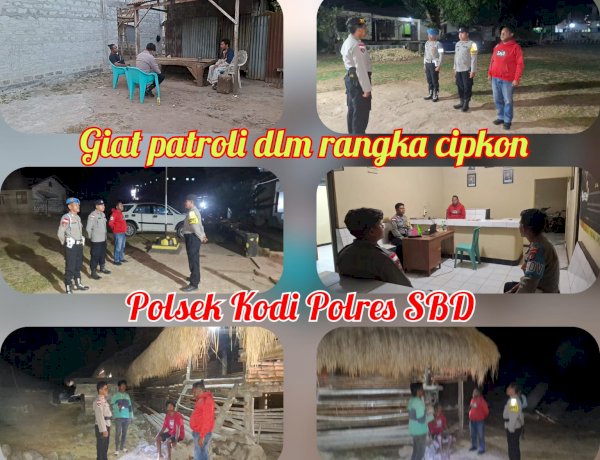 Polsek Kodi Gelar KRYD, Sasar Pemukiman Warga di Desa Wura Homba