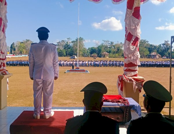 Upacara HUT ke-81 RI di Kecamatan Kodi Bangedo Berlangsung Khidmat, Polsek Pastikan Keamanan Kegiatan