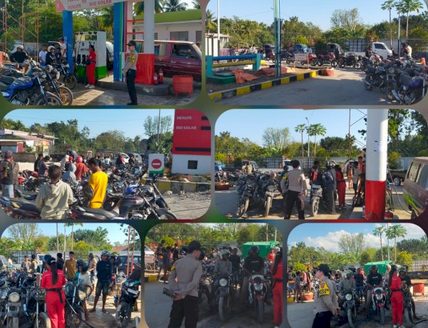 Polsek Kodi Amankan dan Awasi Penyaluran BBM Bersubsidi di SPBU Bumi Indah