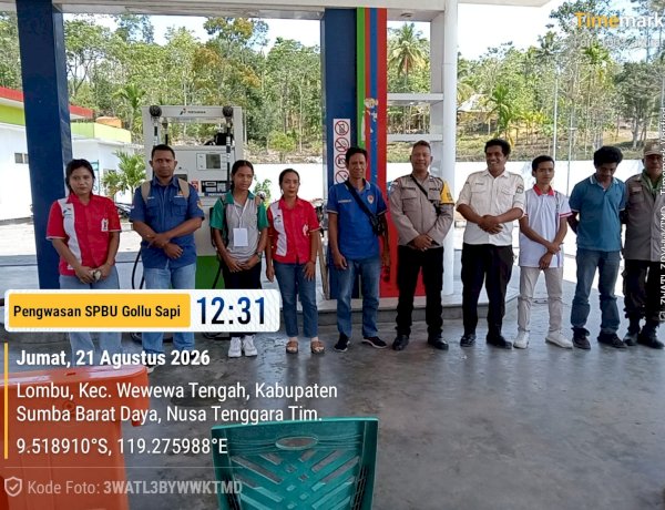 Polsek Wewewa Timur Bersama Tim Terpadu Awasi Penyaluran BBM Bersubsidi di SPBU Gollu Sapi