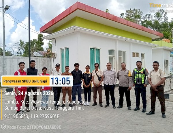 Polsek Wewewa Timur Bersama Tim Terpadu Awasi Penyaluran BBM Bersubsidi di SPBU Gollu Sapi