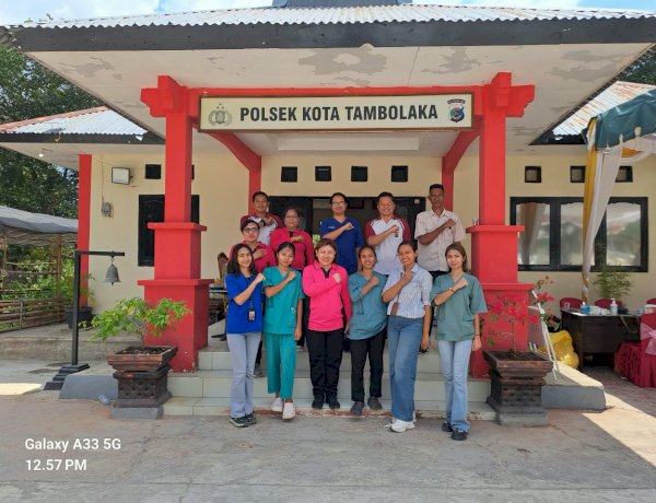 Polsek Kota Tambolaka Gelar Donor Darah Sambut HUT Bhayangkara ke-80