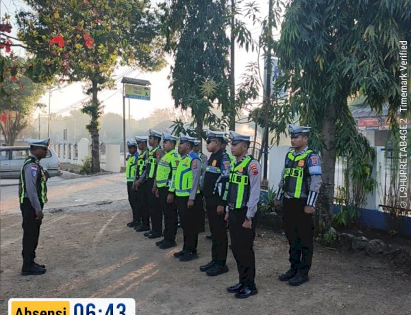 Satlantas Polres SBD Gelar Strongpoin Pagi, Wujudkan Kelancaran dan Keselamatan Lalu Lintas
