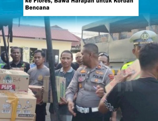 Polres Kupang Kirim Dua Truk Bantuan untuk Warga Terdampak Bencana di Manggarai Timur