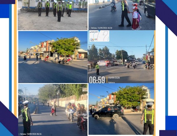 Satlantas Polres Sumba Barat Daya Gelar Apel Pagi dan Strong Point, Pastikan Kelancaran Arus Lalu Lintas