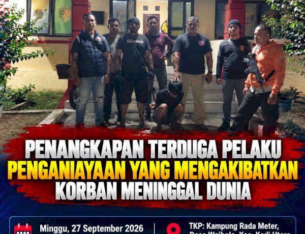 Polres Sumba Barat Daya Amankan Terduga Pelaku Penganiayaan yang Mengakibatkan Korban Meninggal Dunia
