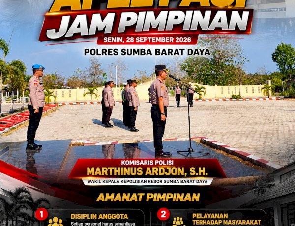 Wakapolres Sumba Barat Daya Pimpin Apel Pagi Jam Pimpinan, Tekankan Disiplin dan Pelayanan Masyarakat