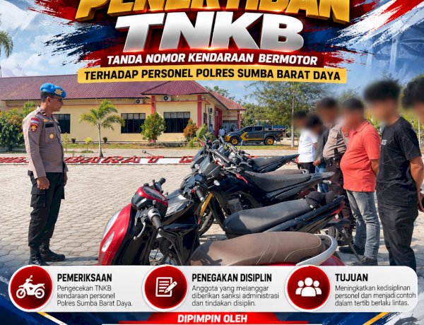 Sie Propam Polres Sumba Barat Daya Tertibkan TNKB Kendaraan Personel