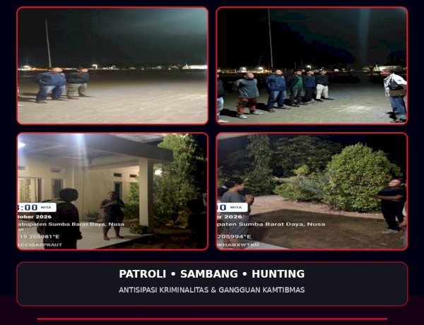 POLRES SUMBA BARAT DAYA GELAR PATROLI URC, SITUASI TAMBOLAKA AMAN DAN KONDUSIF