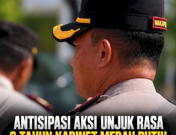ANTISIPASI AKSI UNJUK RASA DUA TAHUN KABINET MERAH PUTIH, WAKAPOLRES SUMBA BARAT DAYA PIMPIN APEL PENGECEKAN PERSONEL, PERALATAN, DAN KENDARAAN