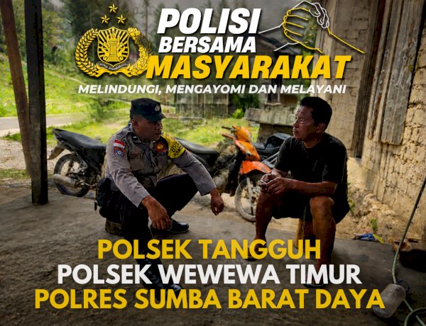 POLSEK TANGGUH, BHABINKAMTIBMAS POLSEK WEWEWA TIMUR SAMBANGI WARGA DESA PUU POTTO