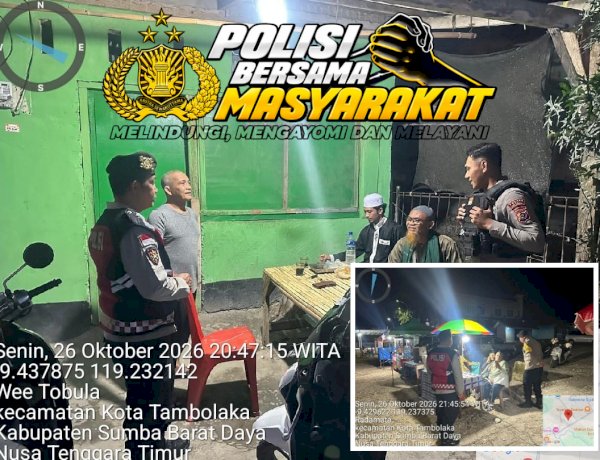 SAT SAMAPTA POLRES SUMBA BARAT DAYA GELAR PATROLI CIPKON, JAGA KAMTIBMAS DAN CEGAH AKSI KRIMINALITAS
