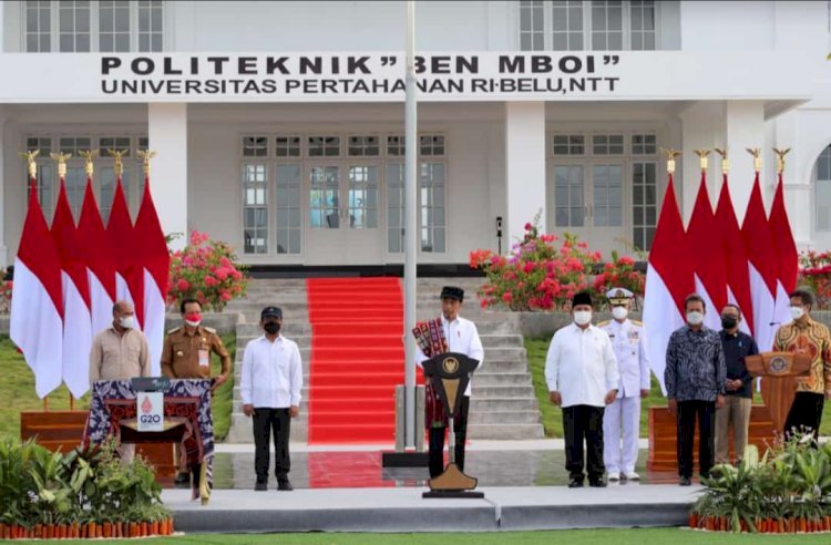 Kapolda NTT Hadiri Kunker Presiden Jokowi Dalam Peresmian Kampus Politeknik Ben Mboi Unhan di Belu