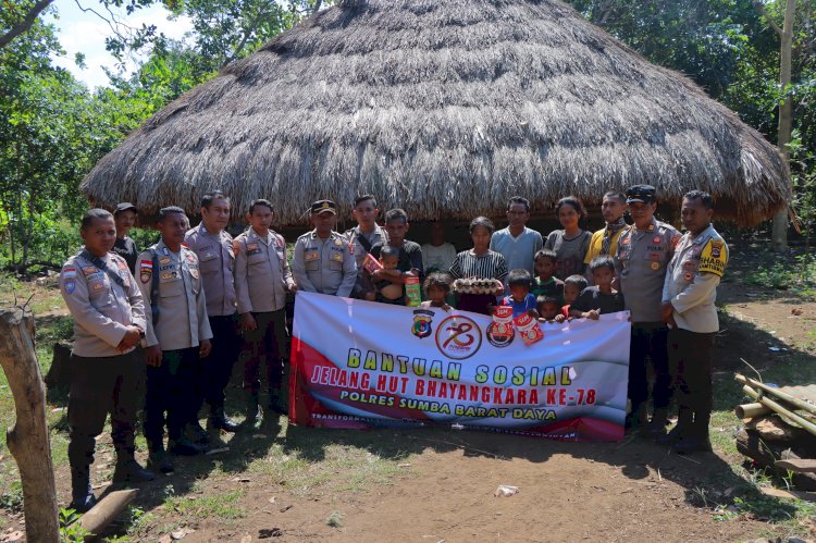 Peduli Stunting, Polres SBD Gencarkan Bantuan Kemanusiaan Jelang HUT Bhayangkara Ke-78