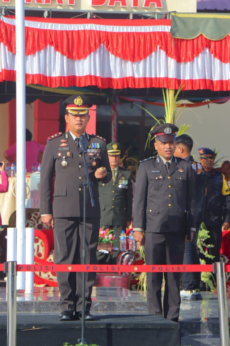 Kapolres SBD Pimpin Upacara Hari Bhayangkara ke-78 Tahun