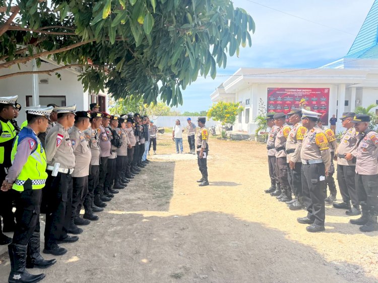 Penetapan Pasangan Calon Bupati Dan Wakil Bupati Sumba Barat Daya, Polres SBD Terjunkan Ratusan Personel Pengamanan