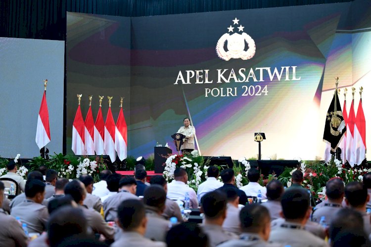 Presiden Prabowo Disambut Meriah di Pembukaan Apel Kasatwil Polri 2024