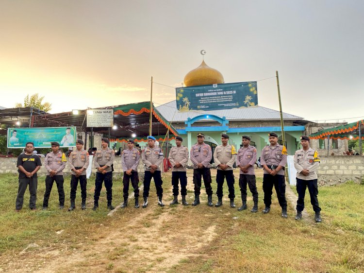 Safari Ramadhan 1446 H, Gabungan Personel Polres Sumba Barat Daya Melaksanakan Pengamanan