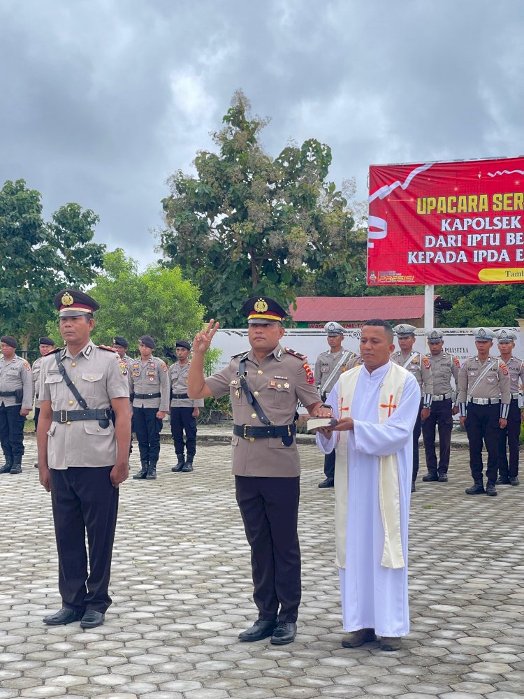 Rotasi Jabatan, Polres Sumba Barat Daya Melaksanakan Serah Terima Jabatan Kapolsek Wewewa Barat
