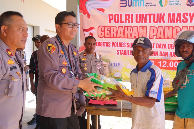 Gerakan Pangan Murah Jelang HUT Kemerdekaan RI ke-80, Polres SBD Buka Harga Beras Rp 12.000/Kg